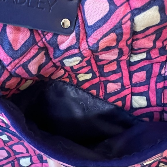 VERA BRADLEYKatalina Pink Diamonds Carryall Crossbody Handbag Purple 2012 Y2K - Picture 4 of 15